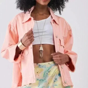 STARBURST DISTRESSED DENIM JACKET